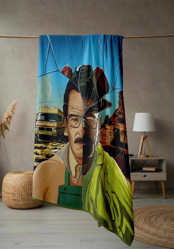 Modern Desenli Dijital Baskı Plaj Deniz Havlusu Peştamal 80x160 CM PİKA14
