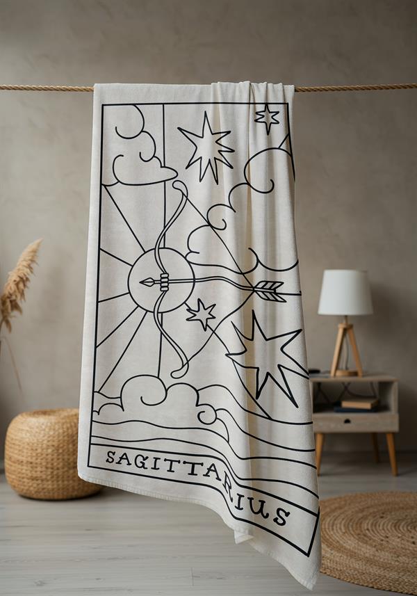 Modern Desenli Dijital Baskı Plaj Deniz Havlusu Peştamal 80x160 Cm BRS046