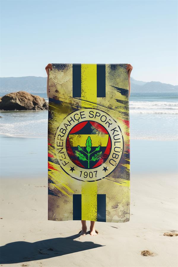 Modern Desenli Dijital Baskı Plaj Deniz Havlusu Peştamal 80x160 CM TRF02