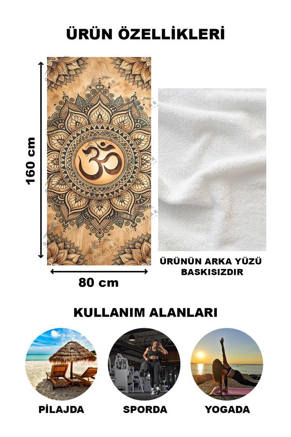 Modern Desenli Dijital Baskı Plaj Deniz Havlusu Peştamal 80x160 Cm BRS017