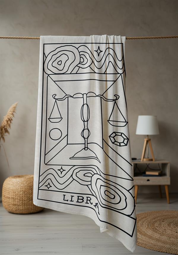 Modern Desenli Dijital Baskı Plaj Deniz Havlusu Peştamal 80x160 Cm BRS032