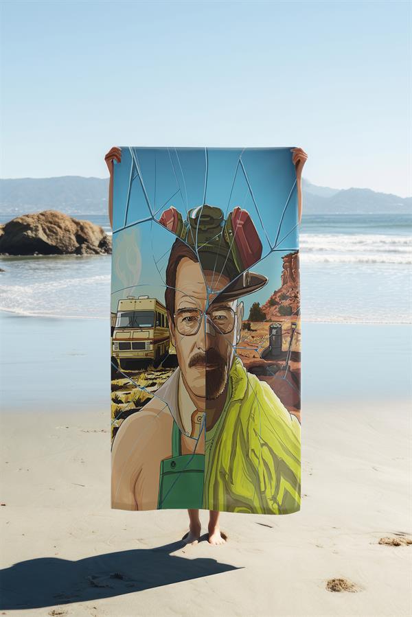 Modern Desenli Dijital Baskı Plaj Deniz Havlusu Peştamal 80x160 CM PİKA14