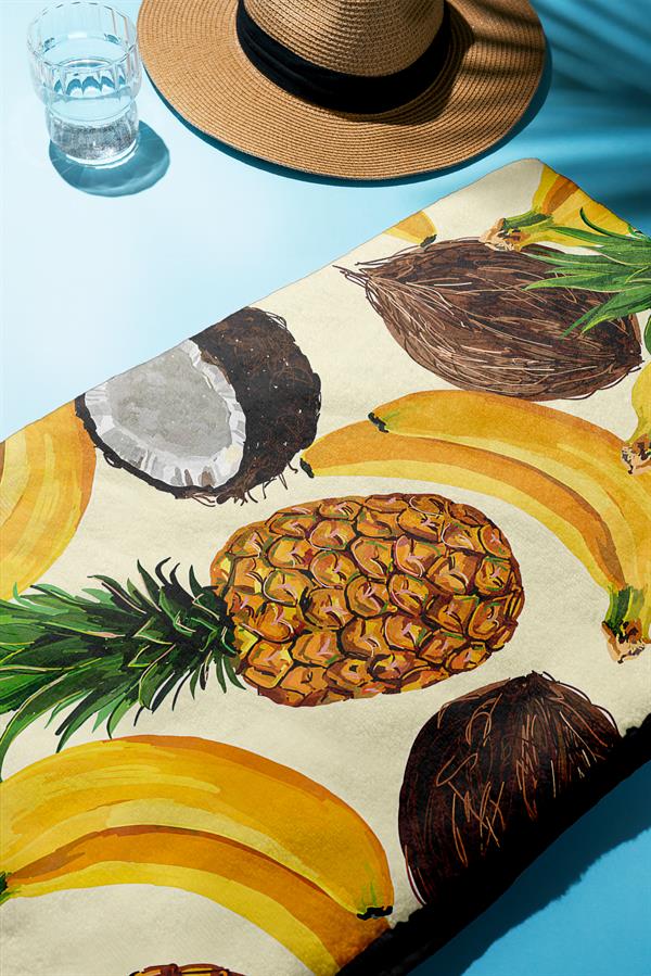 Modern Desenli Dijital Baskı Plaj Deniz Havlusu Peştamal 80x160 CM PİKA21