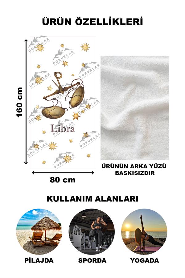 Modern Desenli Dijital Baskı Plaj Deniz Havlusu Peştamal 80x160 Cm BRS026