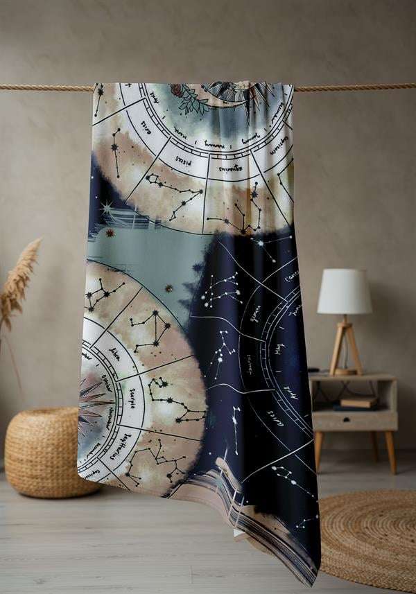 Modern Desenli Dijital Baskı Plaj Deniz Havlusu Peştamal 80x160 Cm BRS041