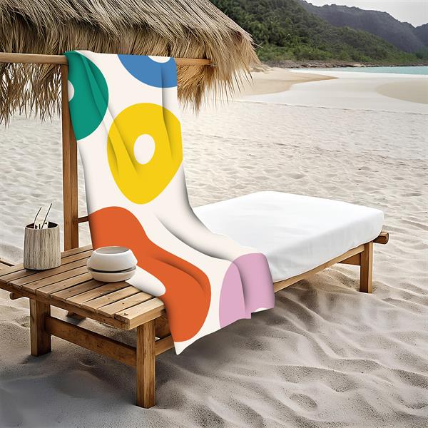 Modern Desenli Plaj Deniz Havlusu Peştemal 80x160 CM Aqua05