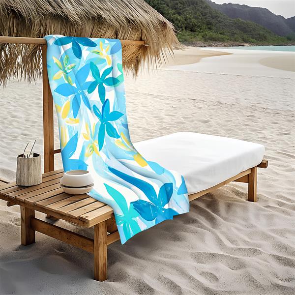 Modern Desenli Plaj Deniz Havlusu Peştemal 80x160 CM Aqua44