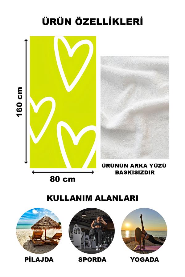 Modern Desenli Plaj Deniz Havlusu Peştemal 80x160 CM Aqua23