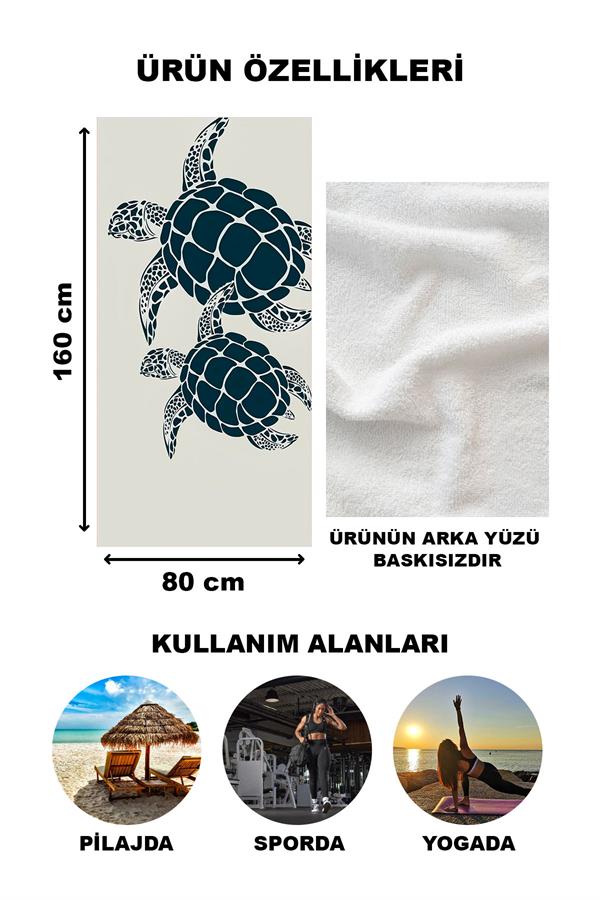Modern Desenli Plaj Deniz Havlusu Peştemal 80x160 CM OPT21