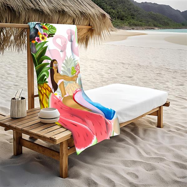 Modern Desenli Plaj Deniz Havlusu Peştemal 80x160 CM OPT12