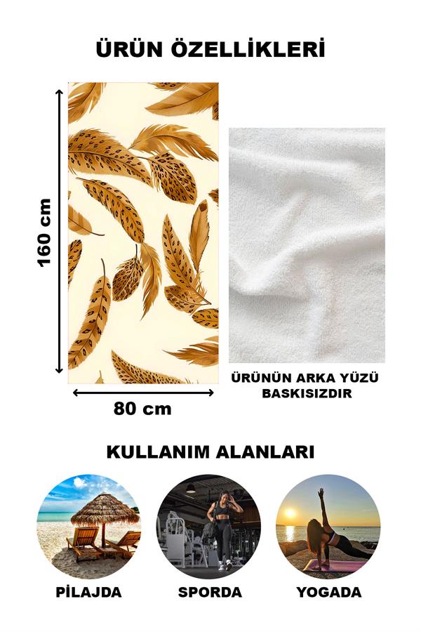 Modern Desenli Plaj Deniz Havlusu Peştemal 80x160 CM OPT16