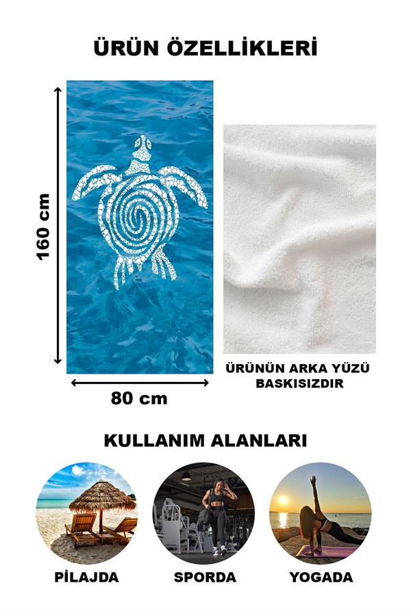 Modern Desenli Plaj Deniz Havlusu Peştemal 80x160 CM OPT19