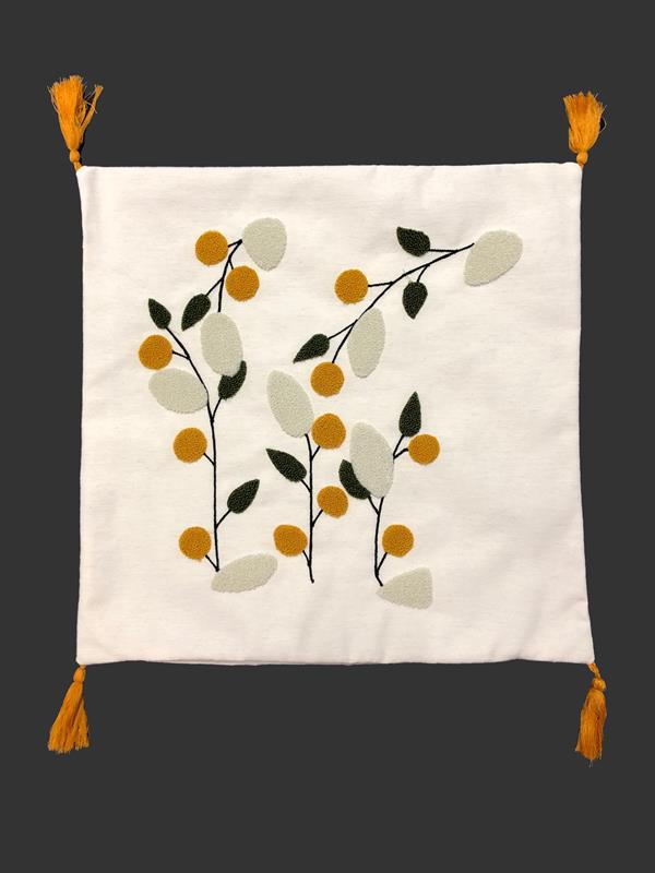 Nakışlı Püsküllü Dekoratif Kırlent Kılıfı Takımı 43x43cm 4 Parça NKK005
