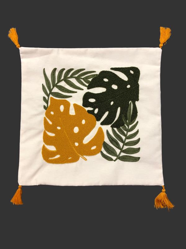 Nakışlı Püsküllü Dekoratif Kırlent Kılıfı Takımı 43x43cm 4 Parça NKK004