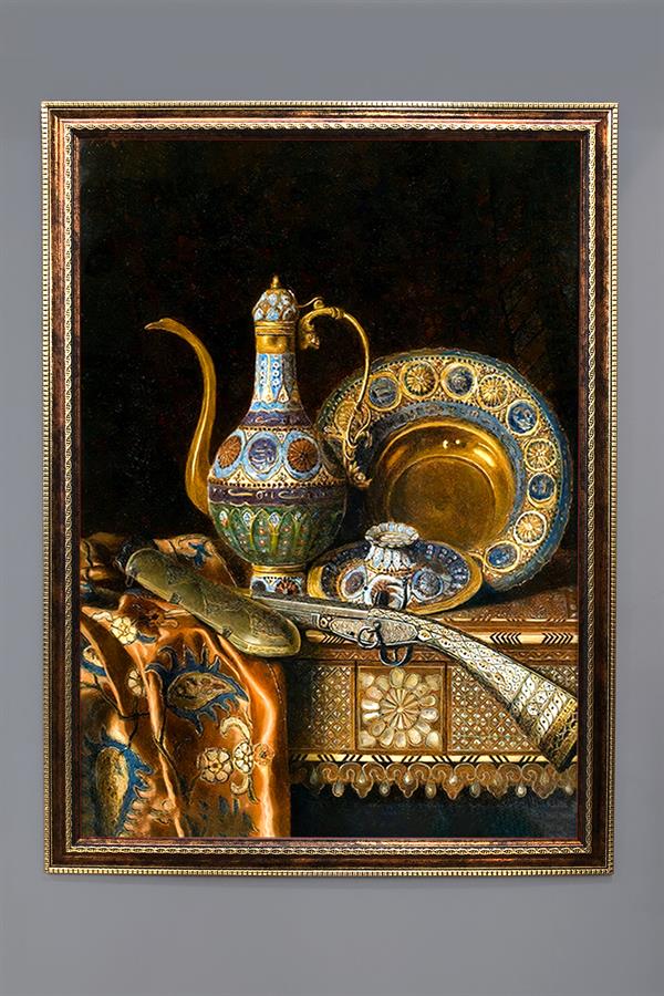 Natürmort Desenli Çerçeveli Duvar Tablosu 50x70cm NAT08