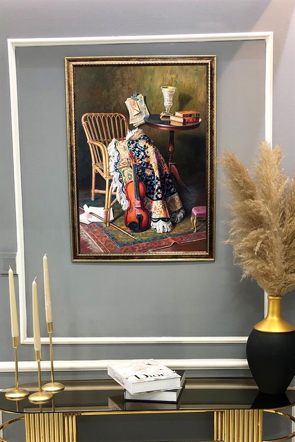 Natürmort Desenli Çerçeveli Duvar Tablosu 50x70cm NAT04