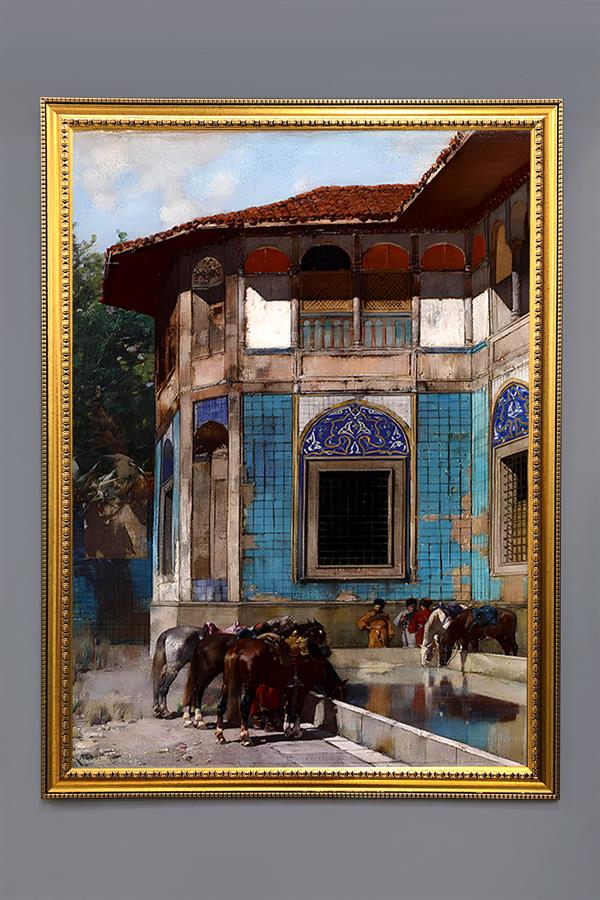 Oryantalist Desenli Çerçeveli Tablo Duvar Tablosu 50x70cm ORYNTL13