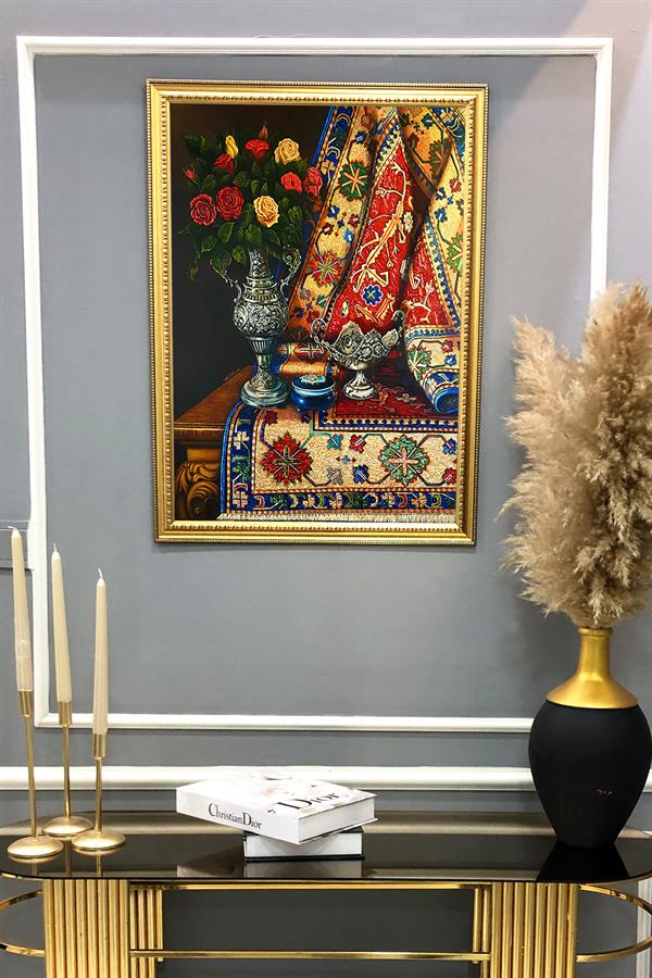 Oryantalist Desenli Çerçeveli Tablo Duvar Tablosu 50x70cm ORYNTL08