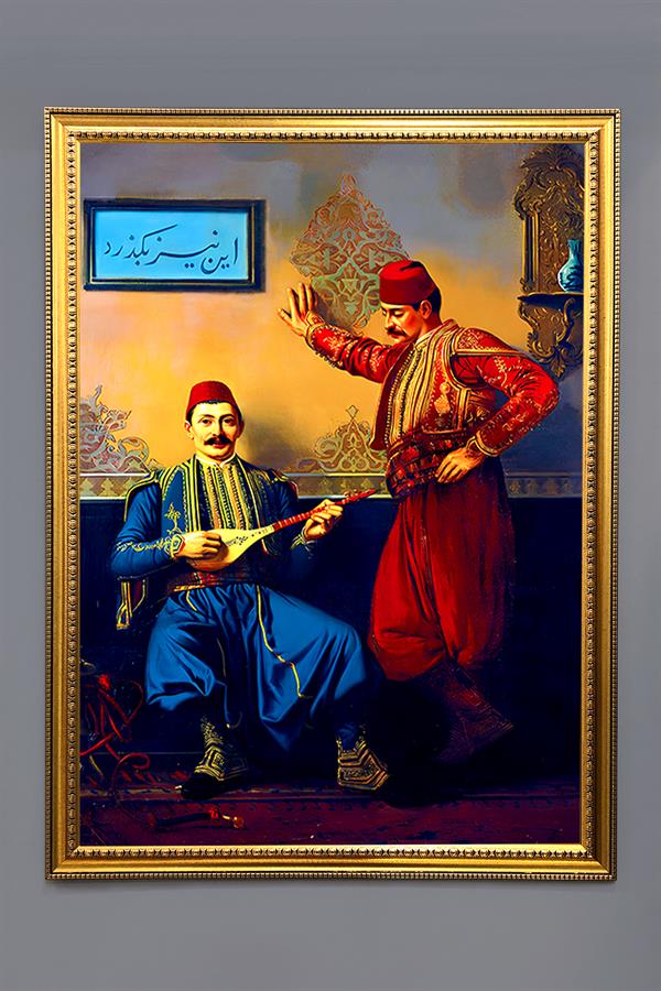 Oryantalist Desenli Çerçeveli Tablo Duvar Tablosu 50x70cm ORYNTL09