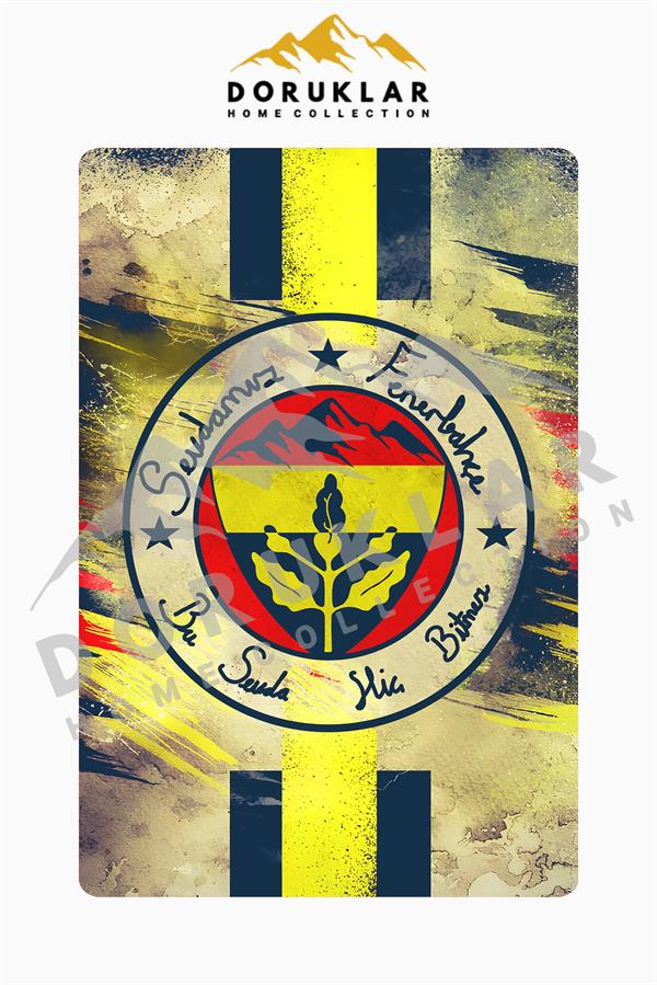 Sportif Desenli Süngerli Kaymaz Dot Taban Dijital Baskı Halı H0840