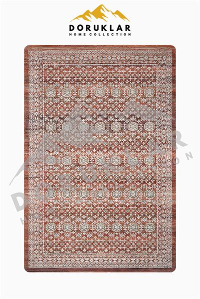  Klasik Desenli Süngerli Kaymaz Dot Taban Dijital Baskı Halı H1067