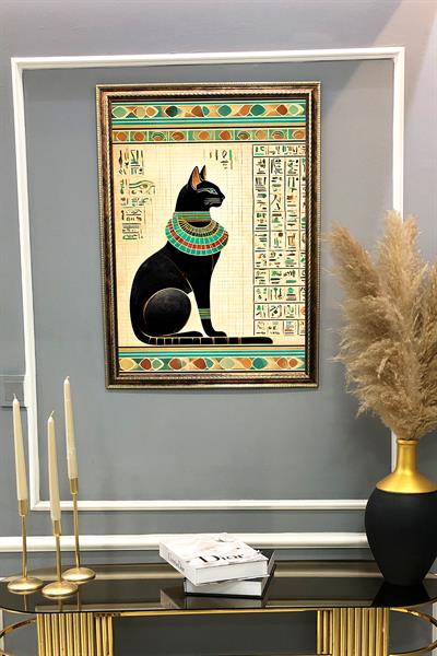 Antik Mısır Desenli Çerçeveli Duvar Tablosu 50x70cm MISIR07