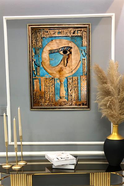Antik Mısır Desenli Çerçeveli Duvar Tablosu 50x70cm MISIR14