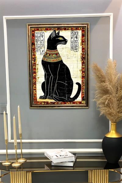 Antik Mısır Desenli Çerçeveli Duvar Tablosu 50x70cm MISIR06