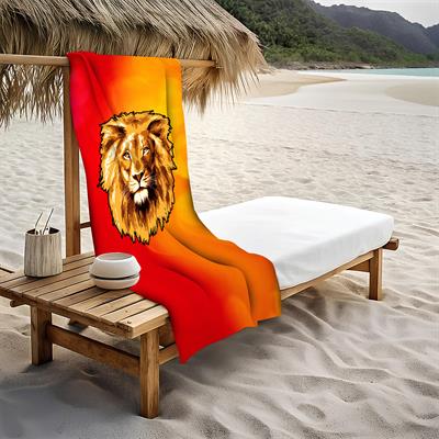 Aslan Desenli Plaj Deniz Havlusu Peştemal 80x160 CM SPC08