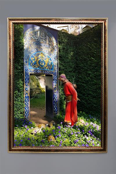 Dekoratif Modern Çerçeveli Kaplumbağa Terbiyecisi Tablosu Portresi 50x70cm OSMN05