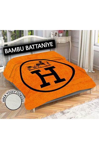 Dekoratif Modern Desenli %100 Bambu Kumaşlı Battaniye