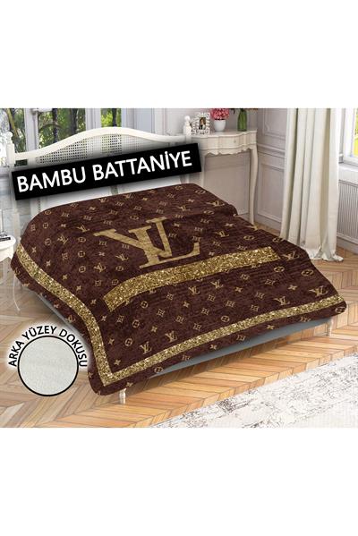 Dekoratif Modern Desenli %100 Bambu Kumaşlı Battaniye