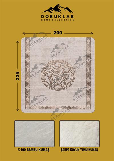 Dekoratif Modern Desenli %100 Bambu Kumaşlı Battaniye