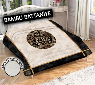 Dekoratif Modern Desenli %100 Bambu Kumaşlı Battaniye
