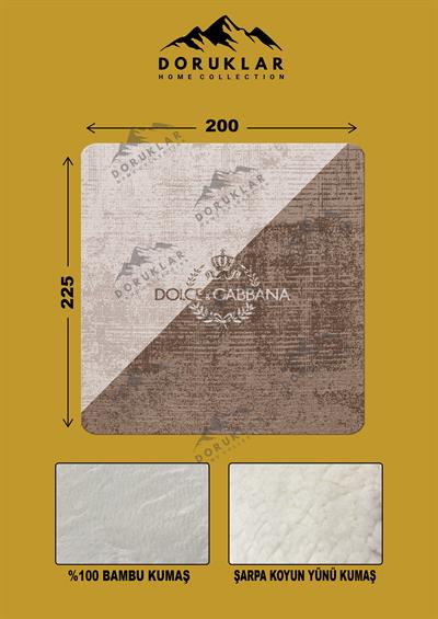 Dekoratif Modern Desenli %100 Bambu Kumaşlı Battaniye