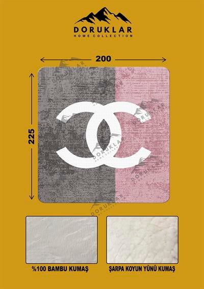 Dekoratif Modern Desenli %100 Bambu Kumaşlı Battaniye