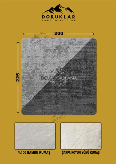 Dekoratif Modern Desenli %100 Bambu Kumaşlı Battaniye