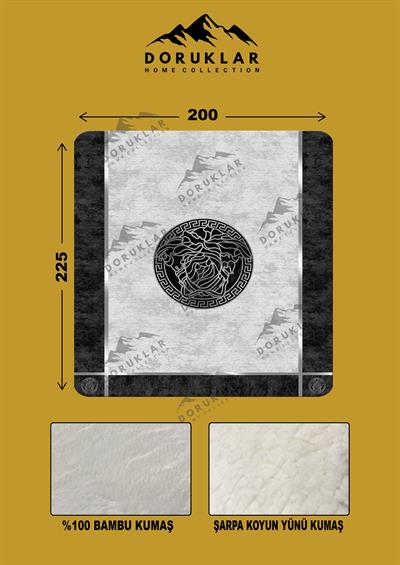 Dekoratif Modern Desenli %100 Bambu Kumaşlı Battaniye