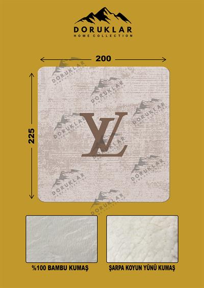Dekoratif Modern Desenli %100 Bambu Kumaşlı Battaniye
