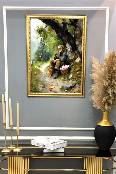 Dekoratif Modern Desenli Çerçeveli Duvar Tablosu 50x70cm RÜYA15
