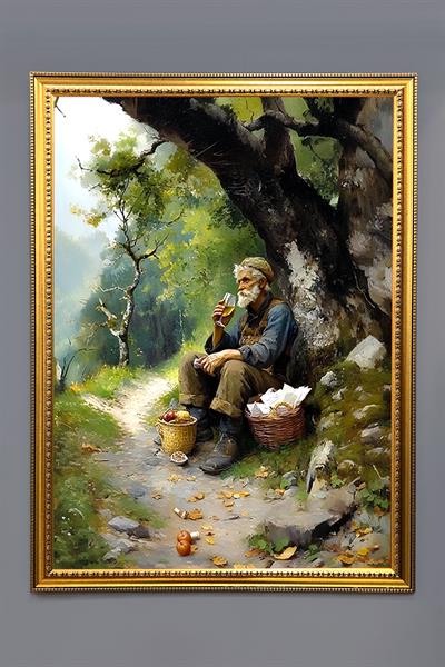 Dekoratif Modern Desenli Çerçeveli Duvar Tablosu 50x70cm RÜYA15