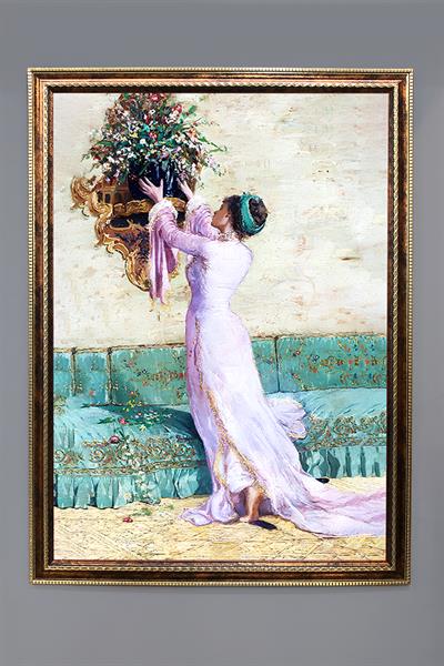 Dekoratif Modern Desenli Çerçeveli Duvar Tablosu 50x70cm RÜYA11