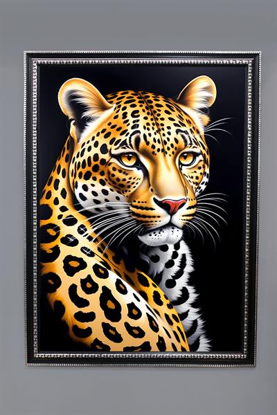 Dekoratif Modern Desenli Çerçeveli Tablo Duvar Tablosu 50x70cm