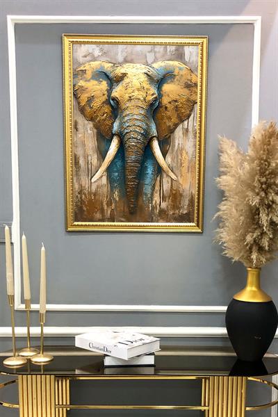 Dekoratif Modern Desenli Çerçeveli Tablo Duvar Tablosu 50x70cm