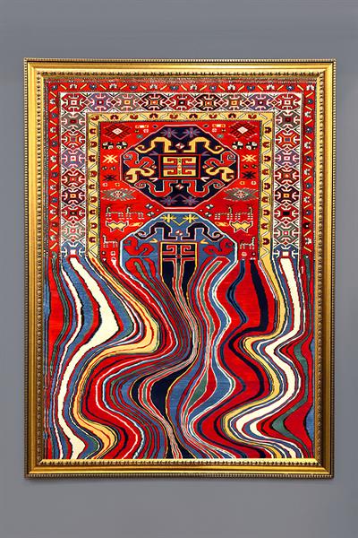 Dekoratif Modern Desenli Çerçeveli Tablo Duvar Tablosu 50x70cm