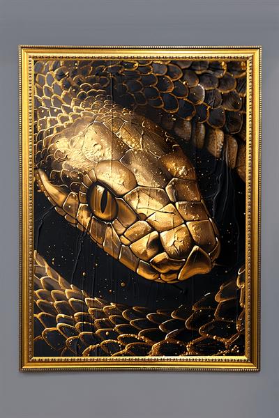Dekoratif Modern Desenli Çerçeveli Tablo Duvar Tablosu 50x70cm
