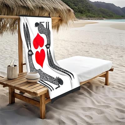Dekoratif Modern Desenli Plaj Deniz Havlusu Peştamal 80x160 CM FI014