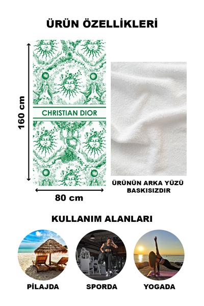 Dekoratif Modern Desenli Plaj Deniz Havlusu Peştamal 80x160 CM LUX33