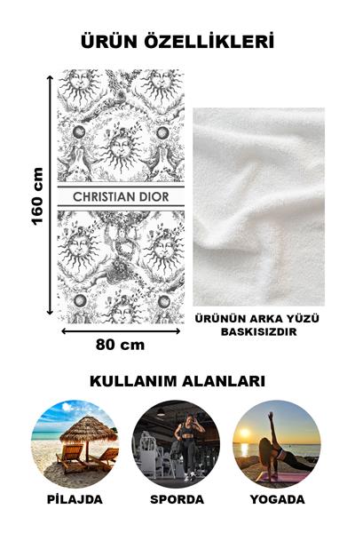 Dekoratif Modern Desenli Plaj Deniz Havlusu Peştamal 80x160 CM LUX32