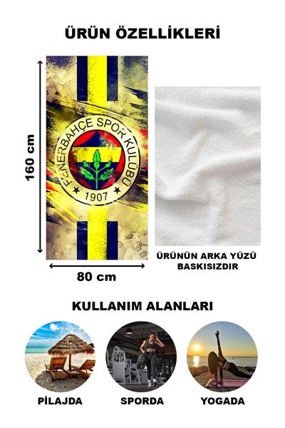 Dekoratif Modern Desenli Plaj Deniz Havlusu Peştamal 80x160 CM TRF02